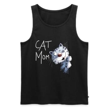 Cats Mum for cat for cats Mum - Men's Premium Organic Tank Top - black - Front - AI Model Male 178 light (178cm)