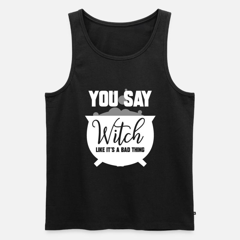 WITCH, GESCHENK - Männer Premium Bio Tank Top - Schwarz