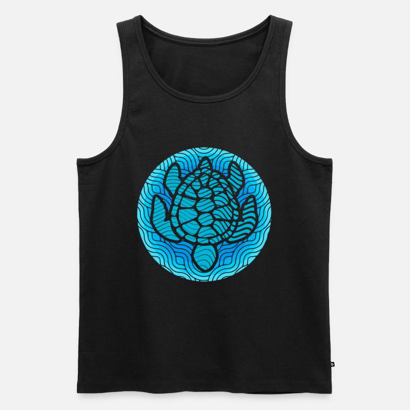 Schildkröte - Männer Premium Bio Tank Top - Schwarz
