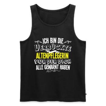 Altenpflegerin - Männer Premium Bio Tank Top - Schwarz - Vorne - Michal (187cm)