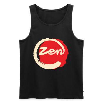 Zen - Men's Premium Organic Tank Top - black - Front - AI Model Male 178 light (178cm)