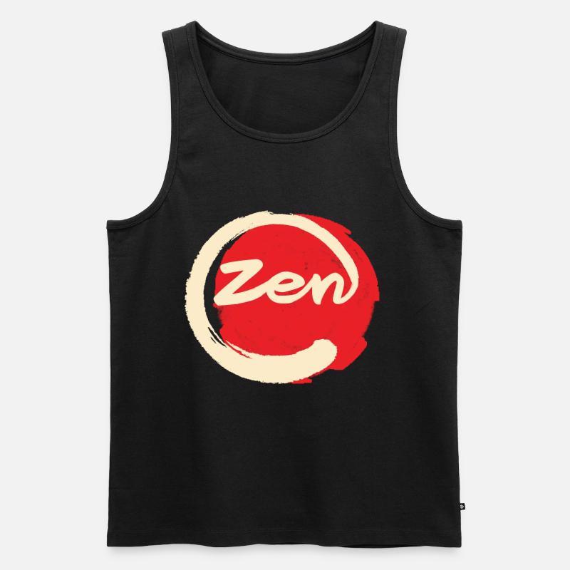 Zen - Männer Premium Bio Tank Top - Schwarz