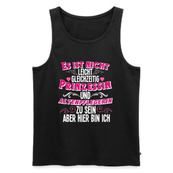 Altenpflegerin - Männer Premium Bio Tank Top - Schwarz - Vorne - Michal (187cm)