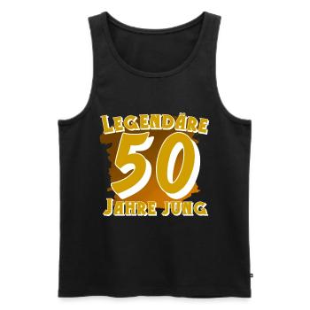 50 Geburtstag - Männer Premium Bio Tank Top - Schwarz - Vorne - Michal (187cm)