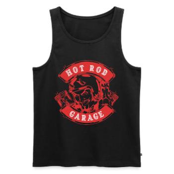 Hot Rod Garage V8 - Männer Premium Bio Tank Top - Schwarz - Vorne - Michal (187cm)