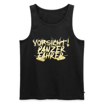 Panzer Fahrer - Männer Premium Bio Tank Top - Schwarz - Vorne - AI Model Male 178 light (178cm)