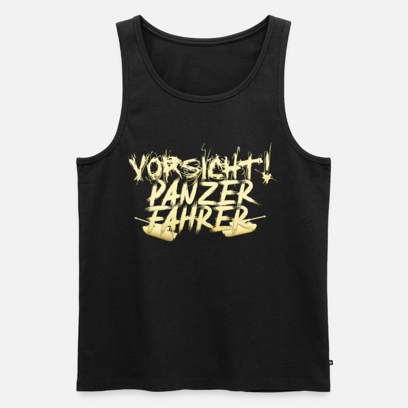 Panzer Fahrer - Männer Premium Bio Tank Top - Schwarz