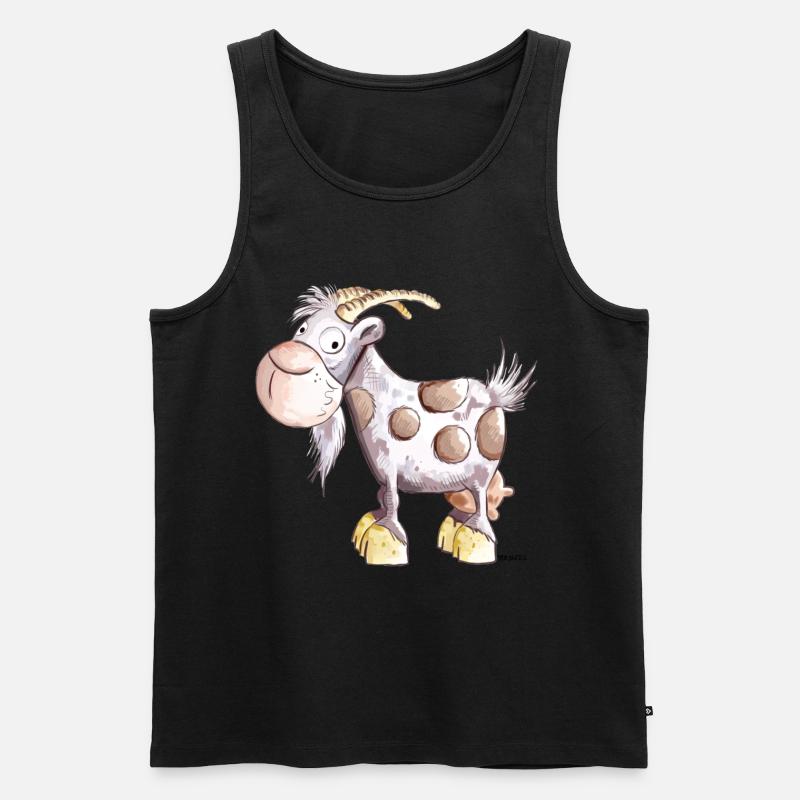 Die Ziege ist da  - Männer Premium Bio Tank Top - Schwarz