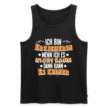 Erzieherin - Männer Premium Bio Tank Top - Schwarz - Vorne - Michal (187cm)