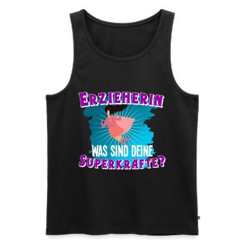Erzieherin - Männer Premium Bio Tank Top - Schwarz - Vorne - Michal (187cm)