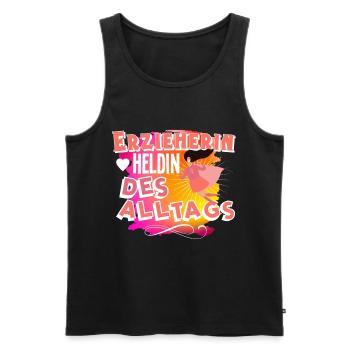 Erzieherin - Männer Premium Bio Tank Top - Schwarz - Vorne - Michal (187cm)