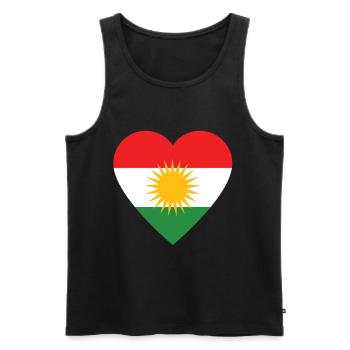 Kurdistan - Männer Premium Bio Tank Top - Schwarz - Vorne - AI Model Male 178 light (178cm)