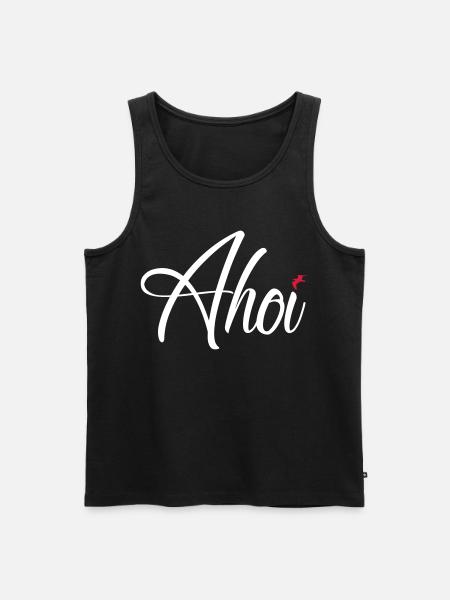 Ahoi - Männer Premium Bio Tank Top - Schwarz