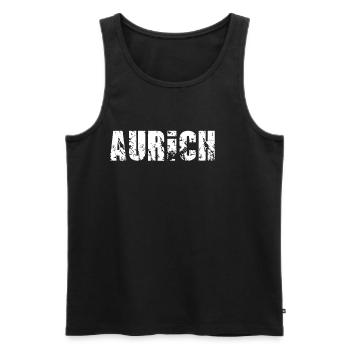 Aurich - Männer Premium Bio Tank Top - Schwarz - Vorne - Michal (187cm)