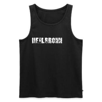 Heilbronn - Männer Premium Bio Tank Top - Schwarz - Vorne - AI Model Male 178 light (178cm)