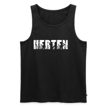 Herten - Männer Premium Bio Tank Top - Schwarz - Vorne - Michal (187cm)