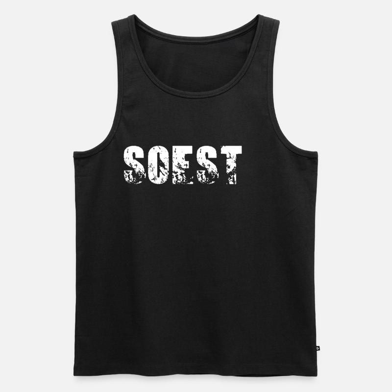 Soest - Männer Premium Bio Tank Top - Schwarz