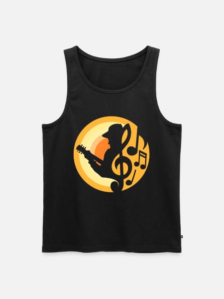 Guitar Player - Men's Premium Organic Tank Top - black