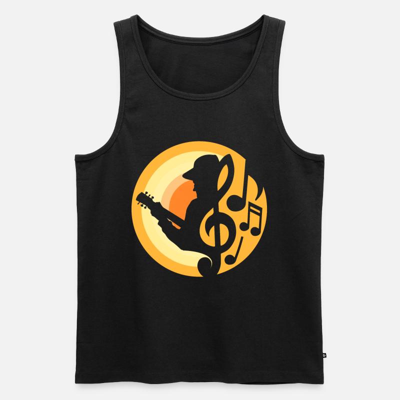 Gitarren-Spieler - Männer Premium Bio Tank Top - Schwarz