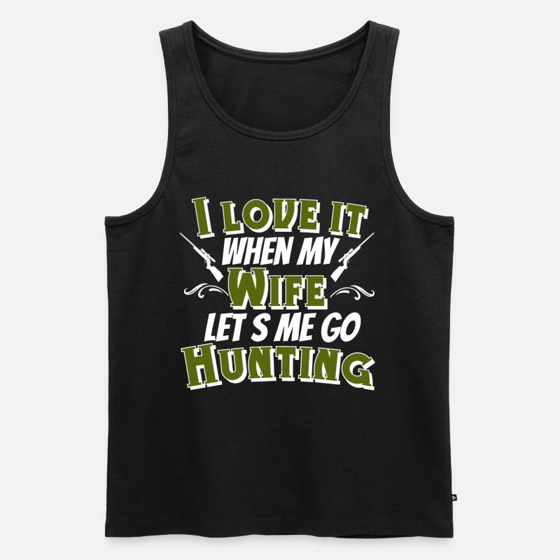 Jäger Jagen - Männer Premium Bio Tank Top - Schwarz