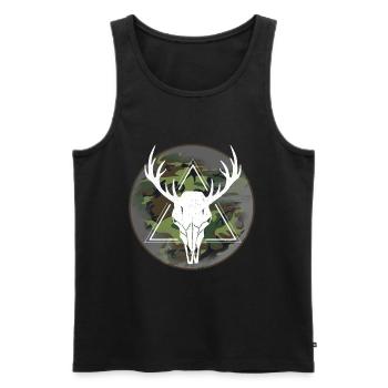 Jäger Jagen - Männer Premium Bio Tank Top - Schwarz - Vorne - Michal (187cm)
