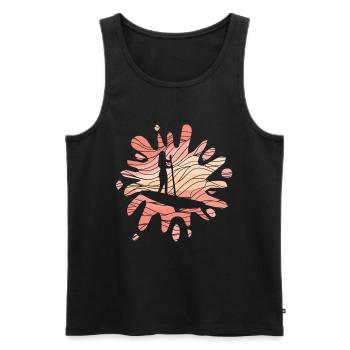 SUP Fille - Débardeur bio Premium Homme - noir - Devant - Michal (187cm)