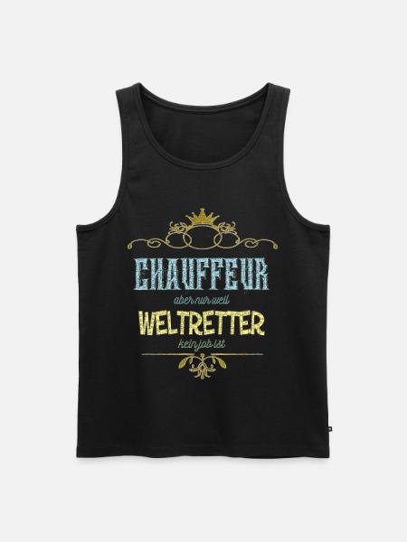 Chauffeur Weltretter - Männer Premium Bio Tank Top - Schwarz