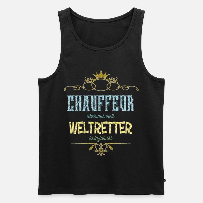 Chauffeur Weltretter - Männer Premium Bio Tank Top - Schwarz