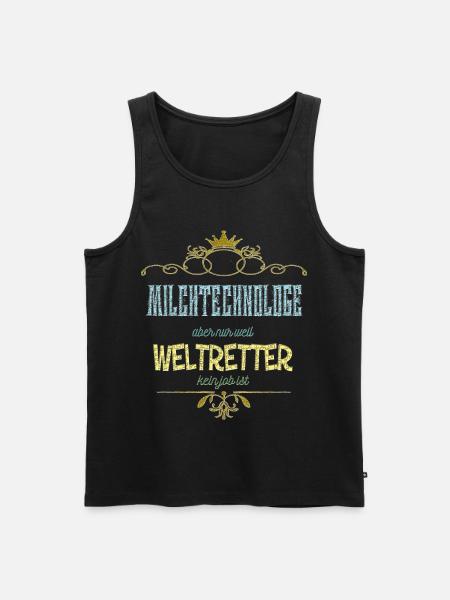 Milchtechnologe Weltretter - Männer Premium Bio Tank Top - Schwarz