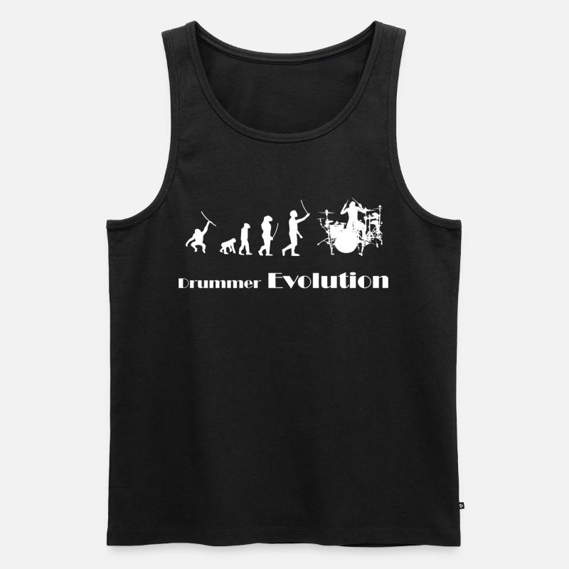 Evolution drummer - Men's Premium Organic Tank Top - black