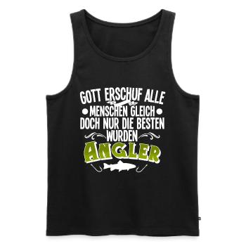 Angler Angeln - Männer Premium Bio Tank Top - Schwarz - Vorne - Michal (187cm)
