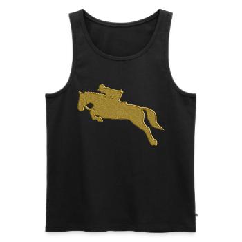Gold Reiten - Männer Premium Bio Tank Top - Schwarz - Vorne - Michal (187cm)