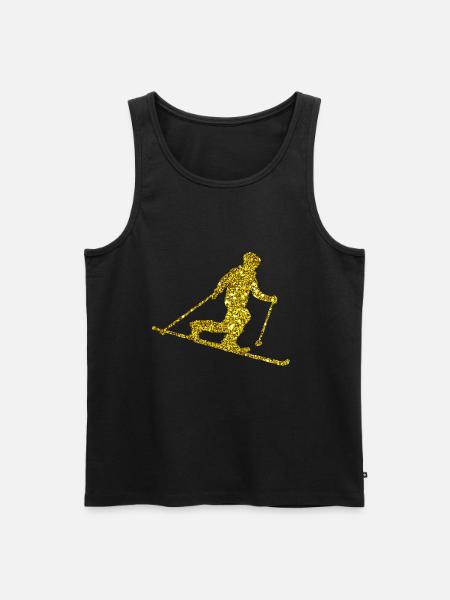 Gold Telemark - Männer Premium Bio Tank Top - Schwarz
