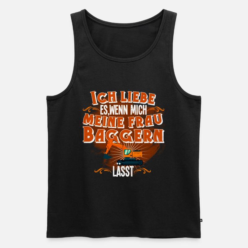 Bagger - Männer Premium Bio Tank Top - Schwarz