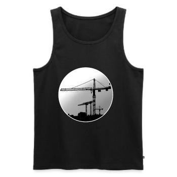 Crane operator crane - Men's Premium Organic Tank Top - black - Front - Michal (187cm)