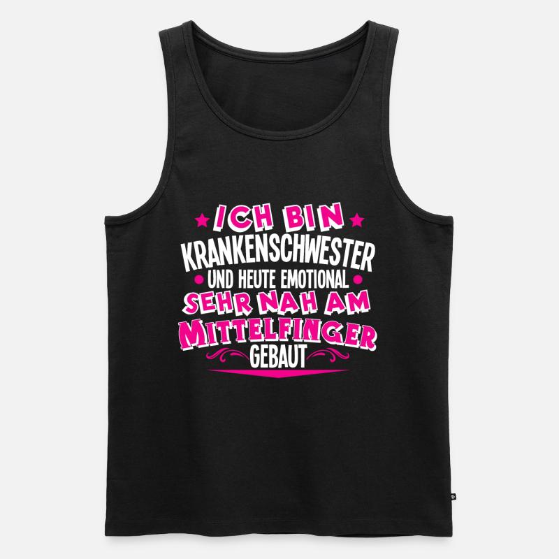 Krankenschwester - Männer Premium Bio Tank Top - Schwarz