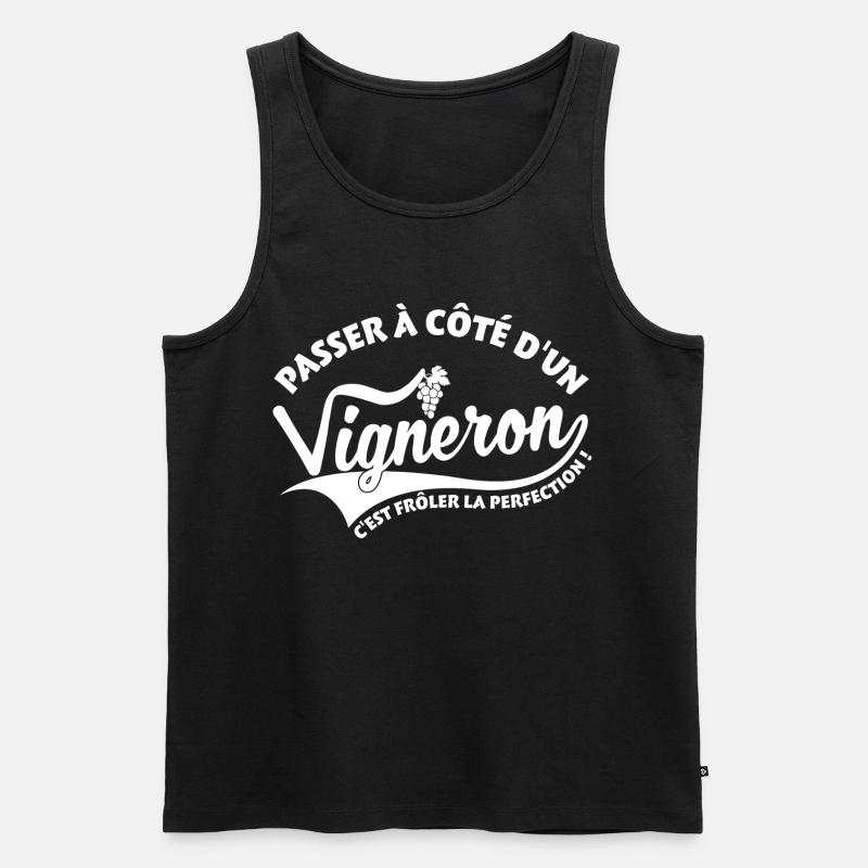 Winzer Perfektion - Männer Premium Bio Tank Top - Schwarz