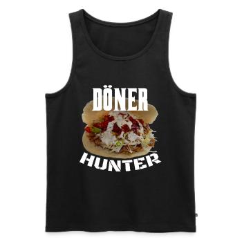 Chasseur de kebab - Débardeur bio Premium Homme - noir - Devant - Michal (187cm)