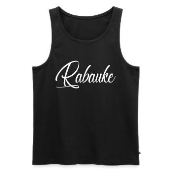 Rabauke - Männer Premium Bio Tank Top - Schwarz - Vorne - Michal (187cm)