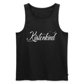 Küstenkind - Männer Premium Bio Tank Top - Schwarz - Vorne - AI Model Male 178 light (178cm)