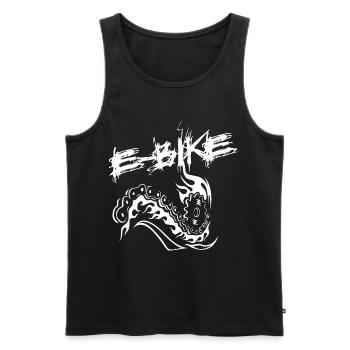 Cycliste électrique - Débardeur bio Premium Homme - noir - Devant - Michal (187cm)
