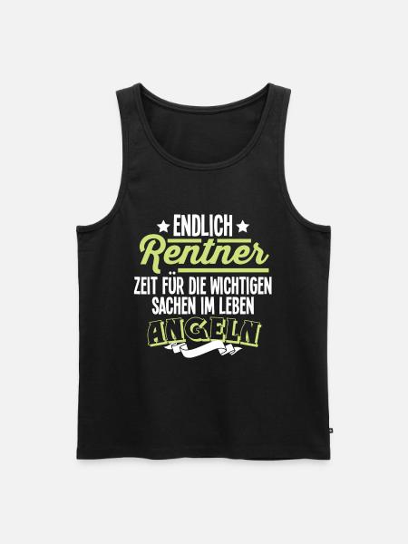 Rentner Angeln - Männer Premium Bio Tank Top - Schwarz