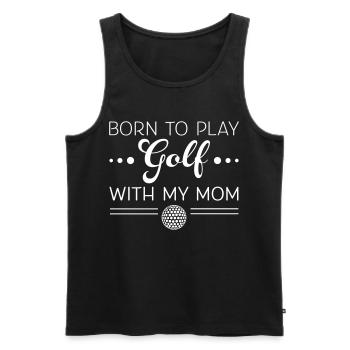 Golf - Männer Premium Bio Tank Top - Schwarz - Vorne - AI Model Male 178 light (178cm)