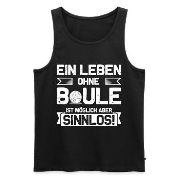 Boule Petanque Spieler Spruch lustig Boulespieler - Männer Premium Bio Tank Top - Schwarz - Vorne - Michal (187cm)