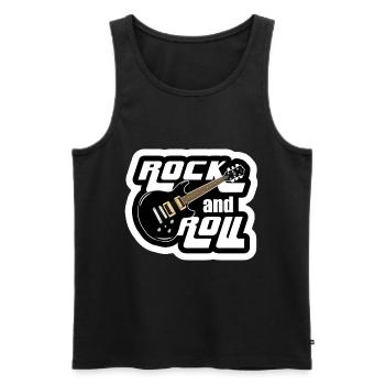 Rock'n'Roll-Musik, Musikstil, Musiker * - Männer Premium Bio Tank Top - Schwarz - Vorne - AI Model Male 178 light (178cm)