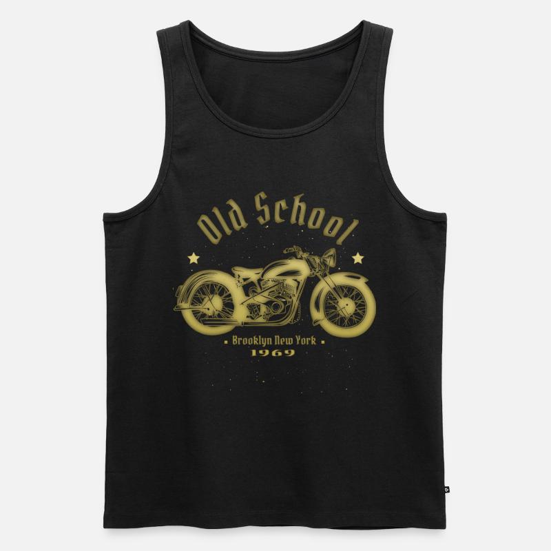 Old School Biker 1969 - Männer Premium Bio Tank Top - Schwarz