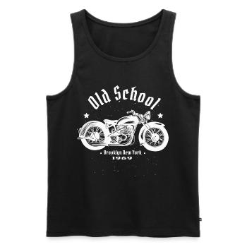 Biker - Débardeur bio Premium Homme - noir - Devant - Michal (187cm)