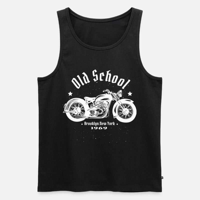 Biker - Männer Premium Bio Tank Top - Schwarz
