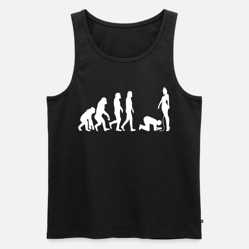 Evolution man - Men's Premium Organic Tank Top - black