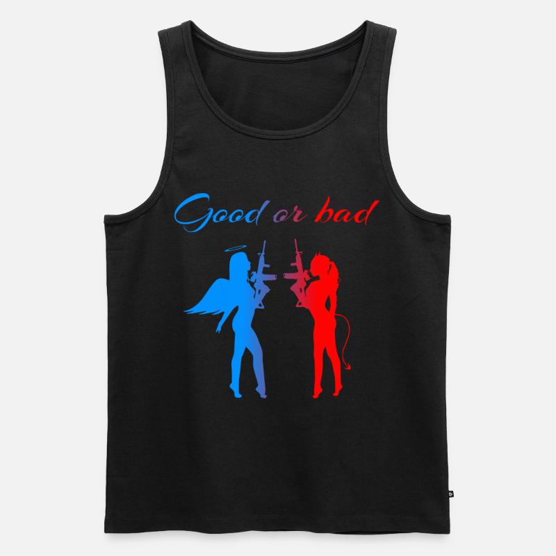 Engel & Teufel - Männer Premium Bio Tank Top - Schwarz